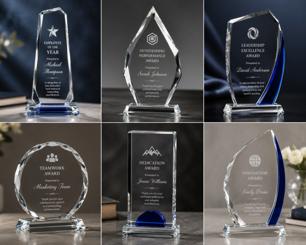 Crystal Award Trophy